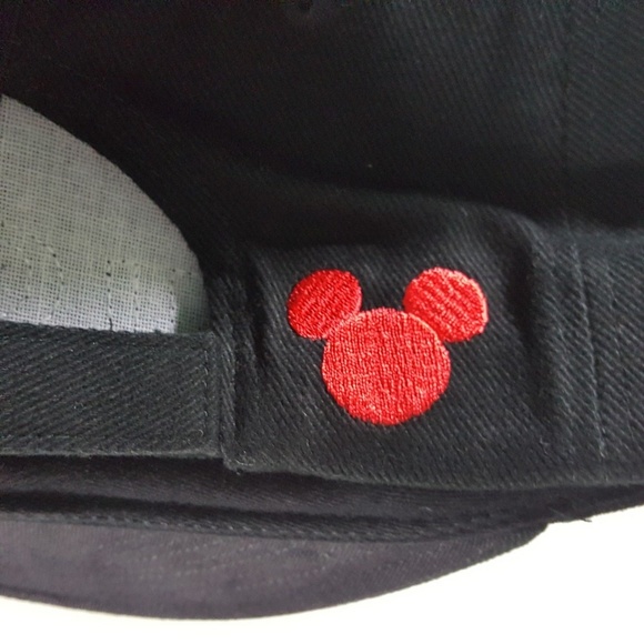 Vintage Walt Disney World Hat Mickey One Size Adjustable Strapback Black - Picture 3 of 5